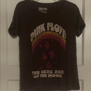 Lucky Brand Pink Floyd Purple Tee with Rainbow Design